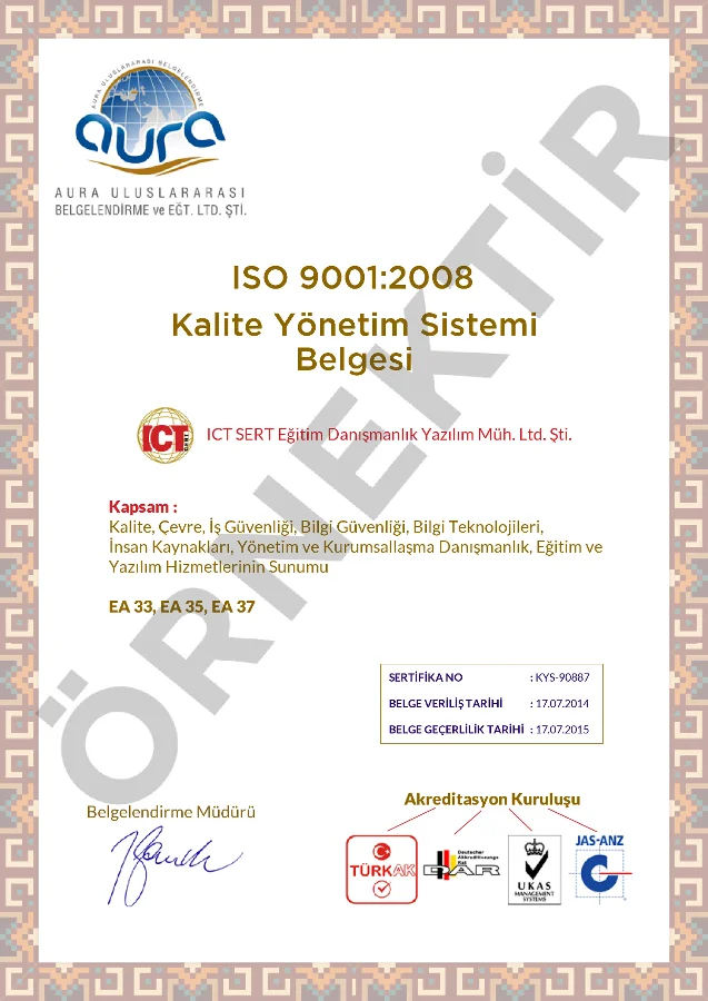 Hizmet Sunma Belgesi